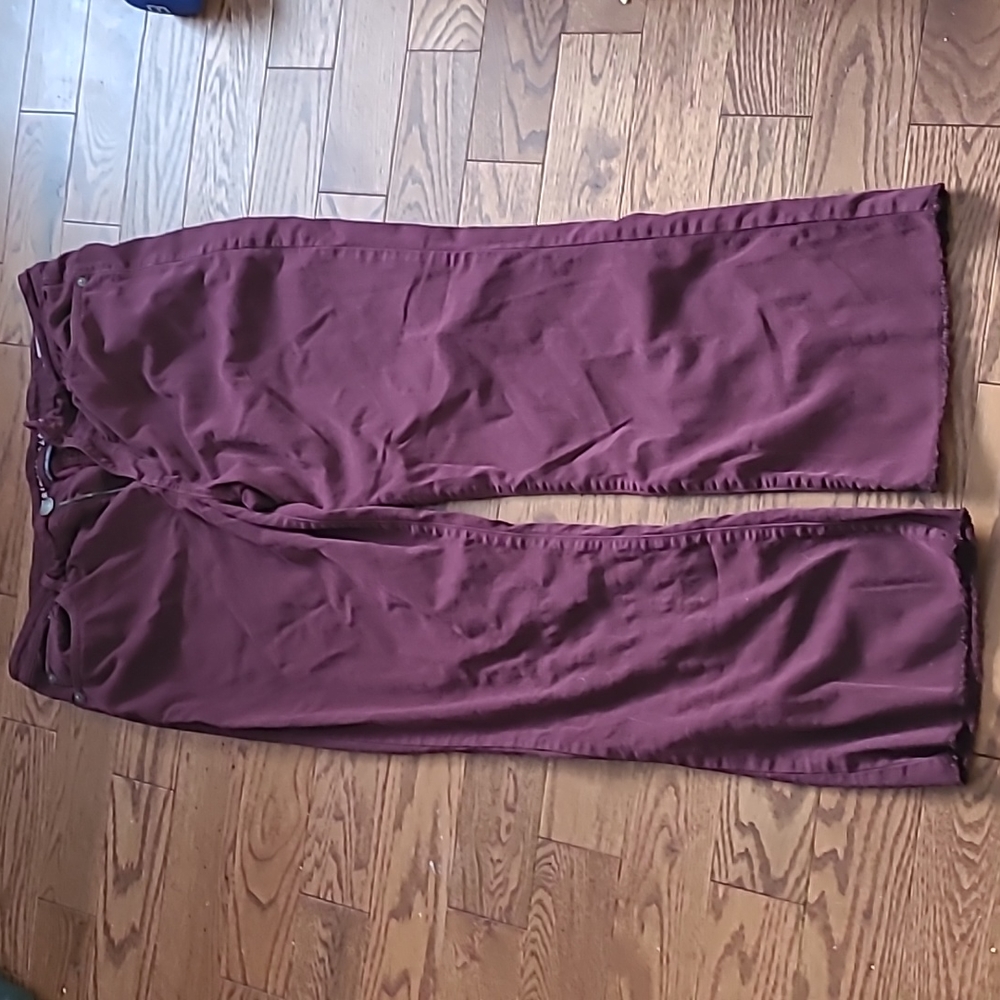 American Eagle Hi-Rise, super stretch, size 14, merlot coloured pants